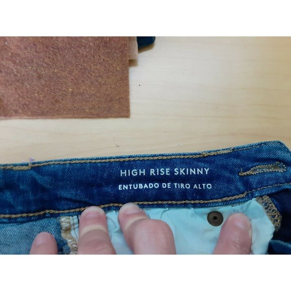 Universal Thread Women‎ Distressed Jeans SZ 00 24R Light Wash High Rise Skinny - Picture 7 of 11